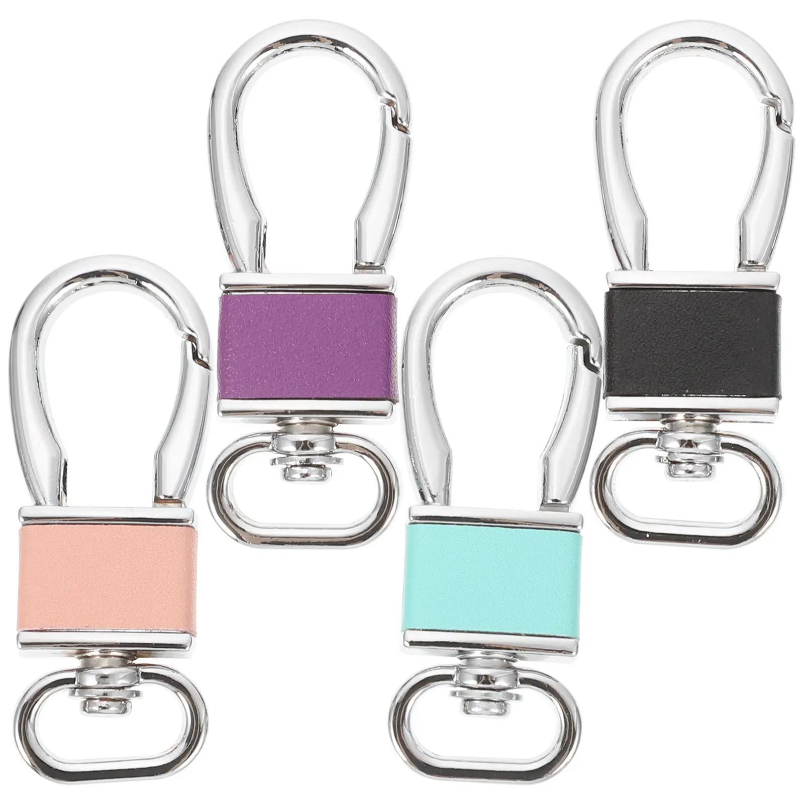 4Pcs Metal Resistant Keychain Carabiner Heavy Duty Holder Car Key Holder For Bag Clip For Keys Keychain For Friends