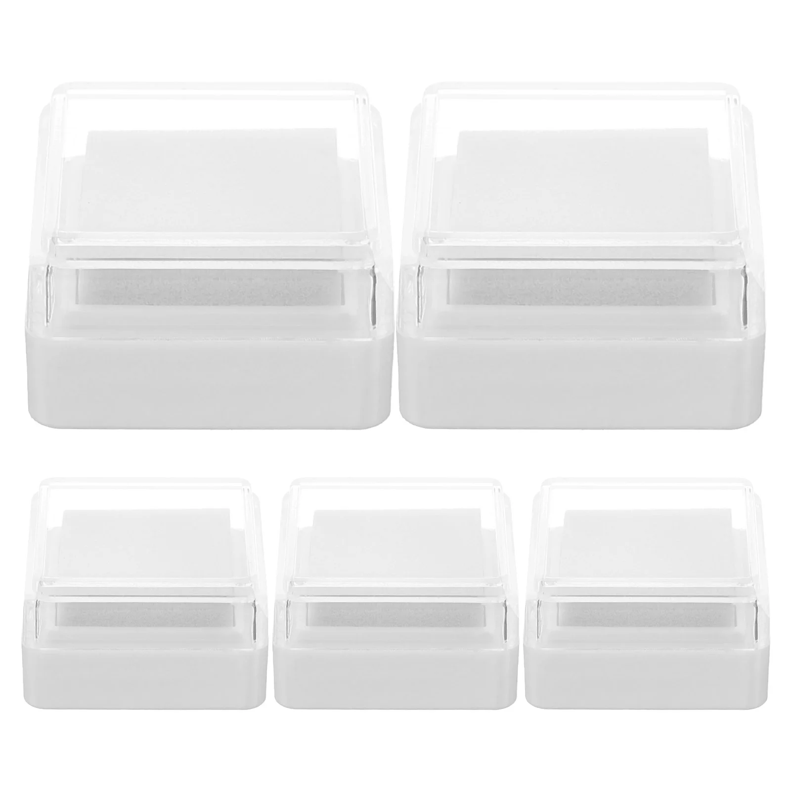 

5 Pcs Ink Pad Stamp Washable Pads Fingerprint White Sponge DIY Craft Postage Stamps