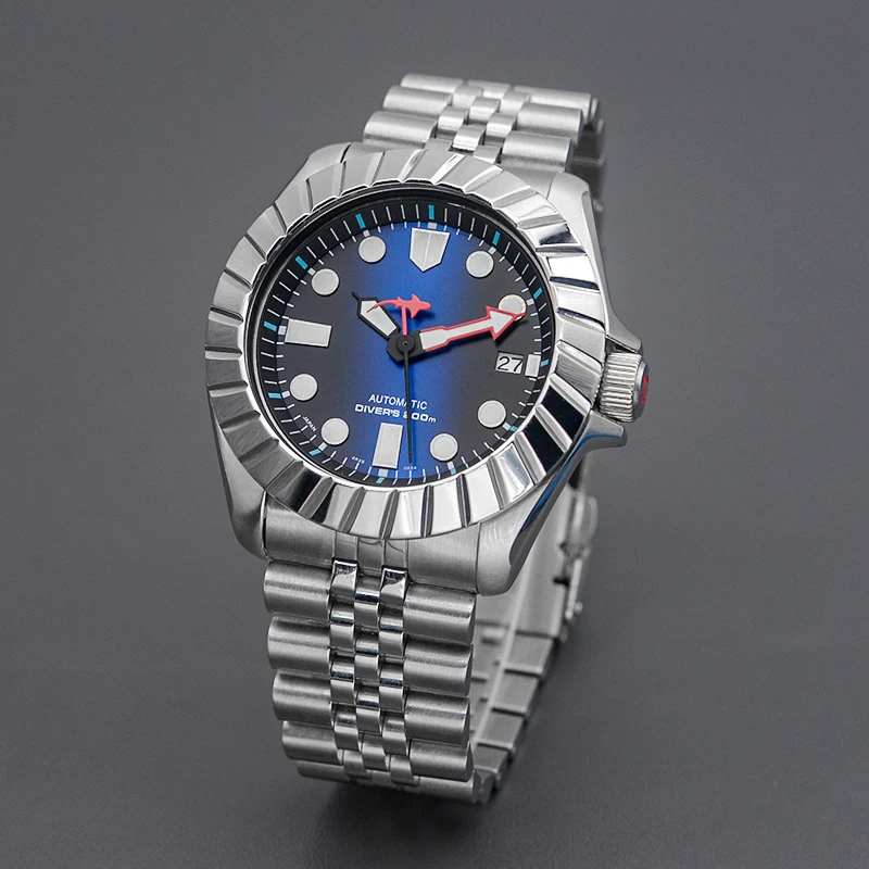 Nieuw ontwerp SKX007 herenhorloge Fit NH36 Automatisch uurwerk 316L roestvrij staal saffierglas 200M waterdicht horloge Horloge