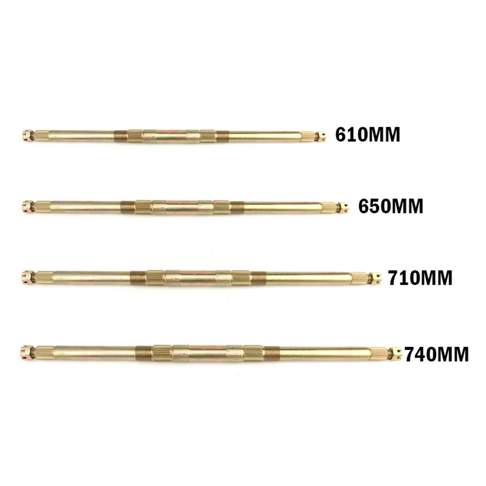 

23T-28T Rear Axle 610mm 650mm 710mm 740mm for Electric Go Kart Mini ATV Quad four-wheel motorcycle Off-Road Vehicle Parts