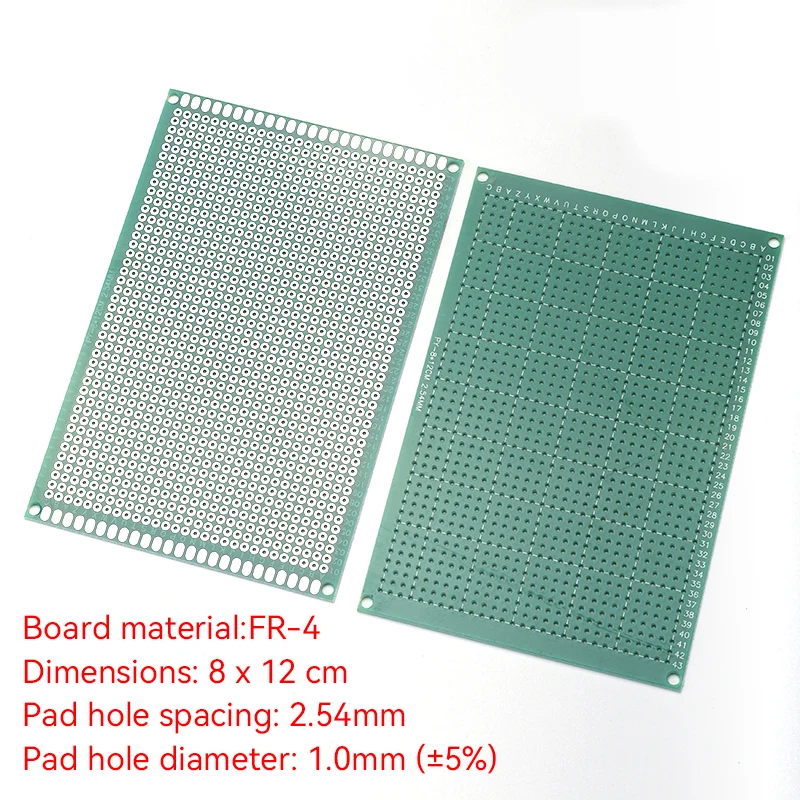 2 Stück 8x12cm DIY Universal-Leiterplatte 80x120mm Prototyping-Platine Einseitig Kupfer-Leiterplatte – Detail 1