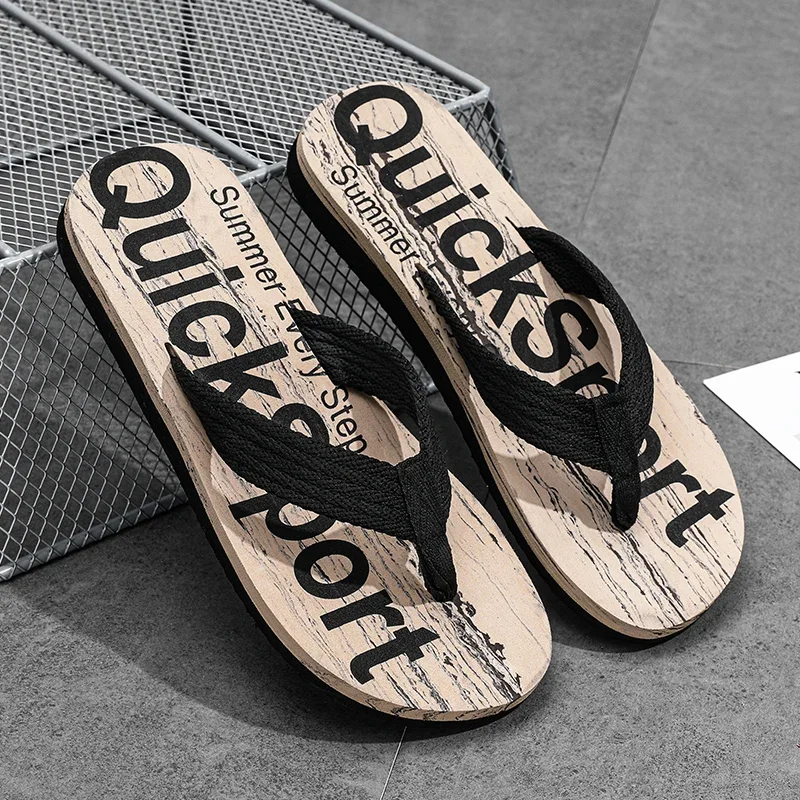 Men Flip Flops High Quality Summer Beach Sandals Male Casual Breathable Anti Slip Outdoor Water Slippers Male Indoor House Shoes