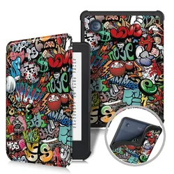 For Kobo Clara BW Case Fashion Painted Flip Magnetic Smart Cover for Kobo Clara Colour 2e Bw 6 inch Case Sleep/Wake