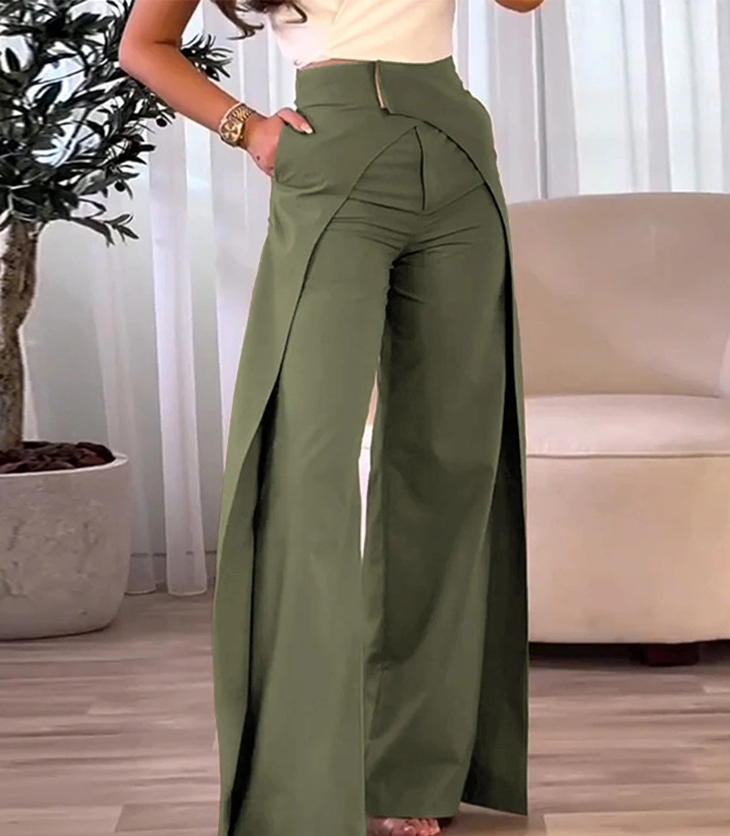 Wide Leg Pants Women Streetwear 2023 Autumn New Fashion Versatile Casual Loose Solid Color Casual High Waist Trousers for Female