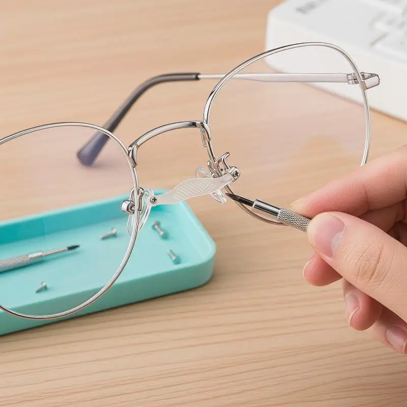 Eyeglasses Silicone Nose Pads  Screw In Type Anti Slip Soft Accessories for Comfort Fit Glasses Frame Replacement