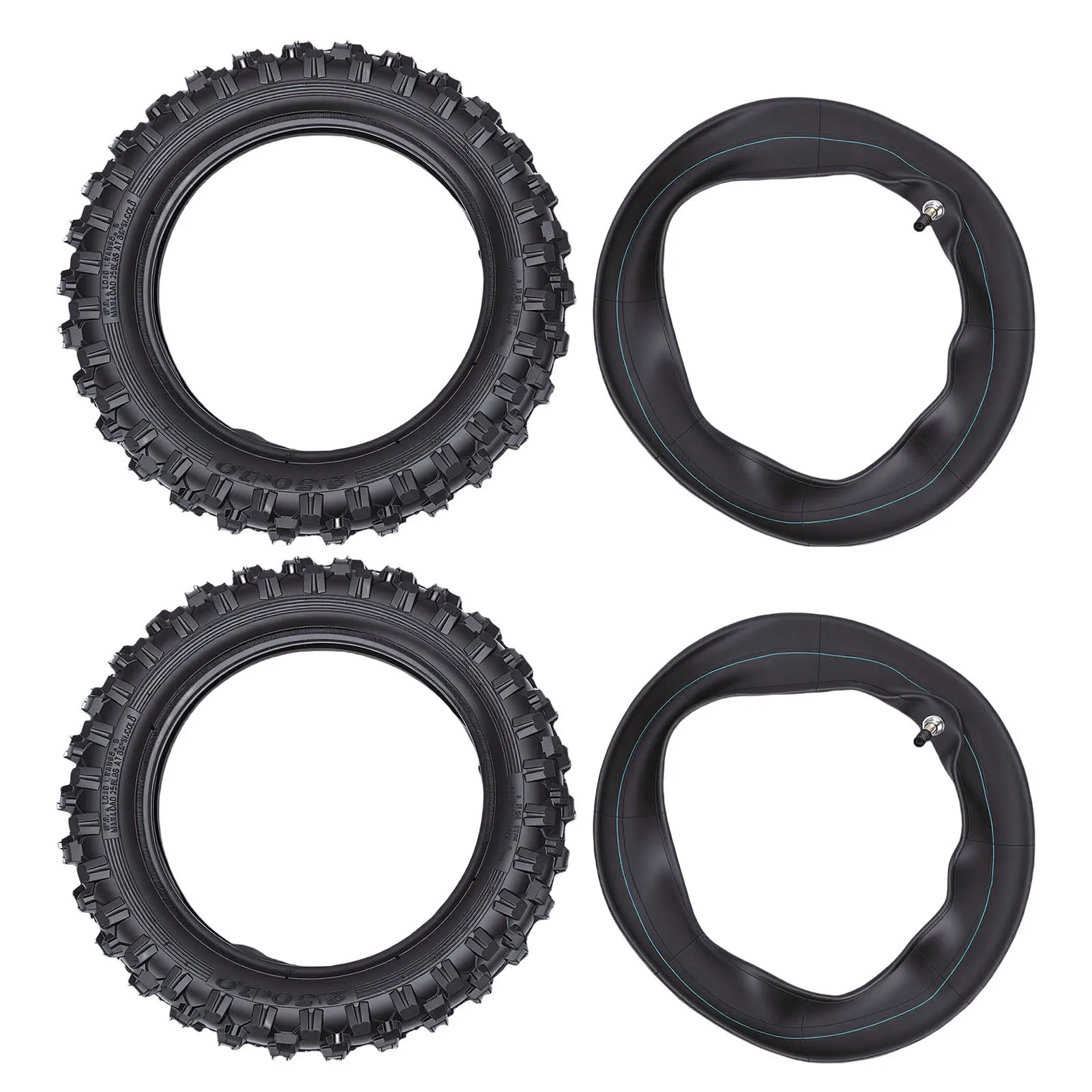 

2.5-10in Off Road Tire and Inner Tube Set Replacement for Suzuki DRZ70 JR50 Dirt Bike 2.50-10 Inch Tire 2.5/2.75-10 Inner Tube