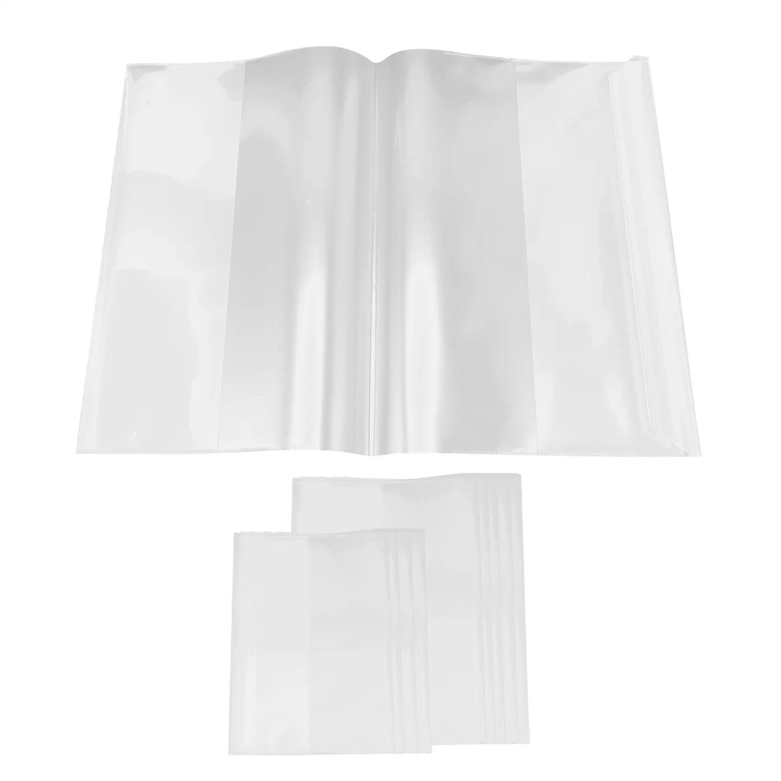 20 Pcs Transparent Waterproof Textbook Covers A4 16K Notebook Protectors Study Book Wraps Plastic School Supplies Clear
