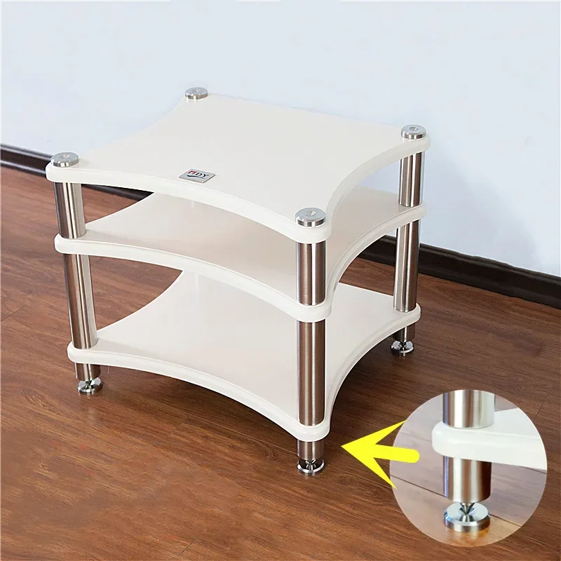 DY-05 Solid Wood HiFi Bookshelf Speaker Stands Audio Cabinet Amplifier Equipment Shock Absorber Nail Shelf (Overall Model)