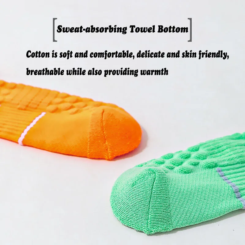 Men Sports Quarter Socks Performance Colorful Athletic Cushion Breathable Marathon Running Basketball Four Seasons Sports Socks