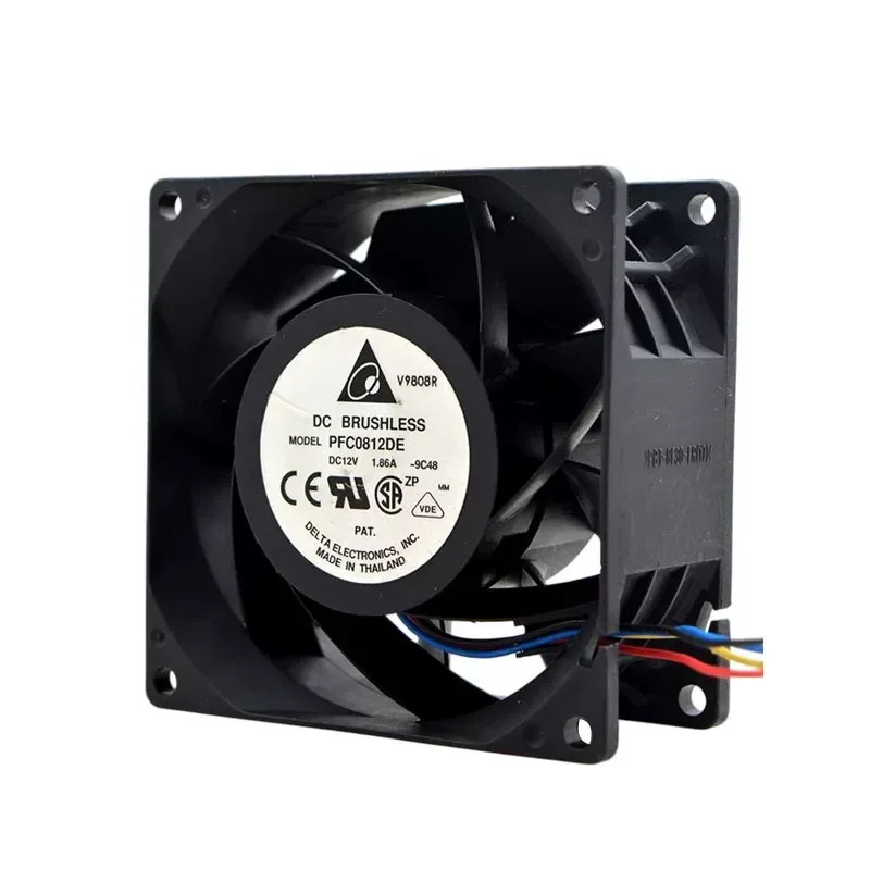 Delta 8CM 8038 12V 1.86A Chassis Server PWM High Performance Cooling Fan for PFC0812DE