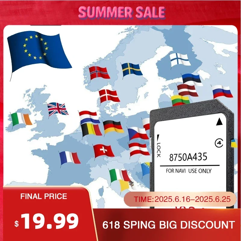 

for Citroen C4 Aircross C-11 2011-2017 Car 16GB SD GPS Card 8750A435 N937L89412 Update UK Europe maps Navigation C-11 NAVI