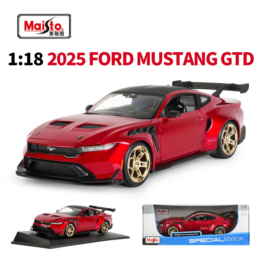 マイスト-1-18-2025年式-フォード-マスタング-gtd-スポーツカー-静態シミュレーション-ダイキャスト-車両-コレクションモデルカー-おもちゃ