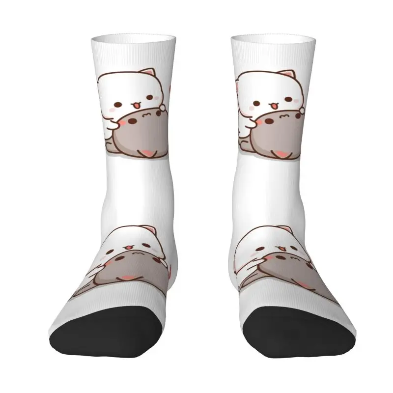 

Kawaii Peach And Goma Mochi Cat Love Socks Women Men Warm 3D Printed Sports Basketball Socks