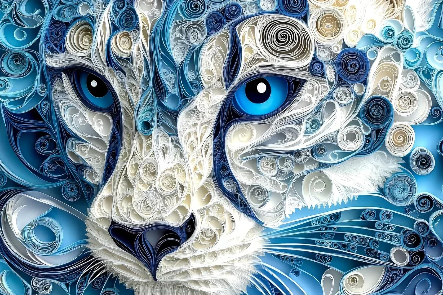 adult jigsaw Puzzle Blue Gaze wooden puzzle home bedroom game room Decor family Holiday birthday Gift relaxing your brain