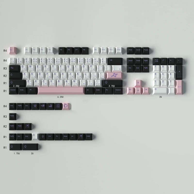 GMK Senpai-teclas de sublimación de tinte PBT, teclas de perfil Cherry para teclado mecánico MX Switch, teclas japonesas, 129 teclas