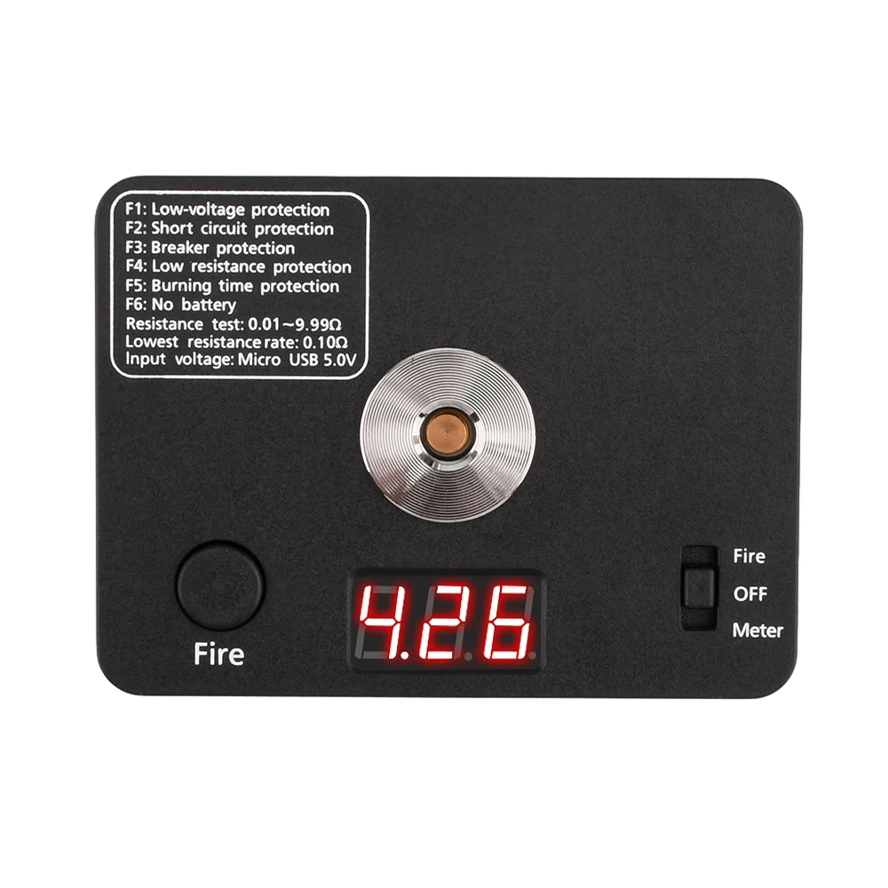 521 TAB MINI V3 RESISTANCE TESTER Tests resistance of heating wires and burns with charging function and on-screen display.