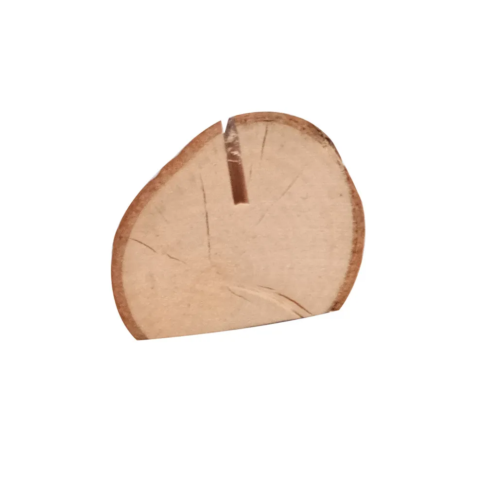 10Pcs Wooden Stump Card Holders Rustic Table Name Number Memo Holders for Wedding Reunions Anniversary Party Photo Display