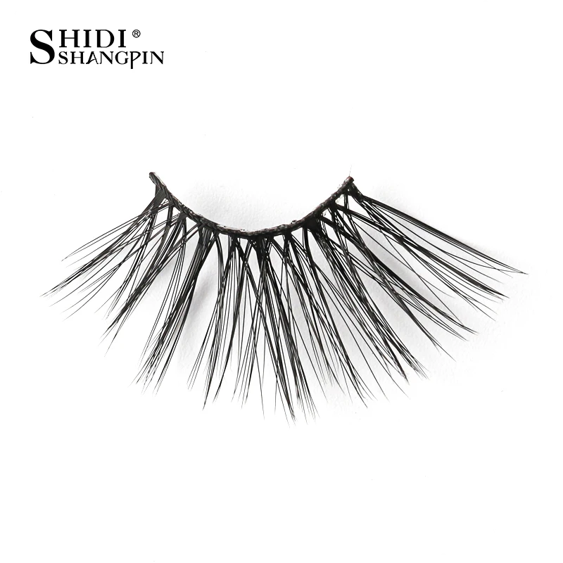 SHIDISHANGPIN 3/5 Paar halbe Wimpern, transparenter Stiel, unsichtbares Band, künstliche Nerzwimpern, wiederverwendbar, falsche Wimpern, natürlich, flauschig – Detail 9