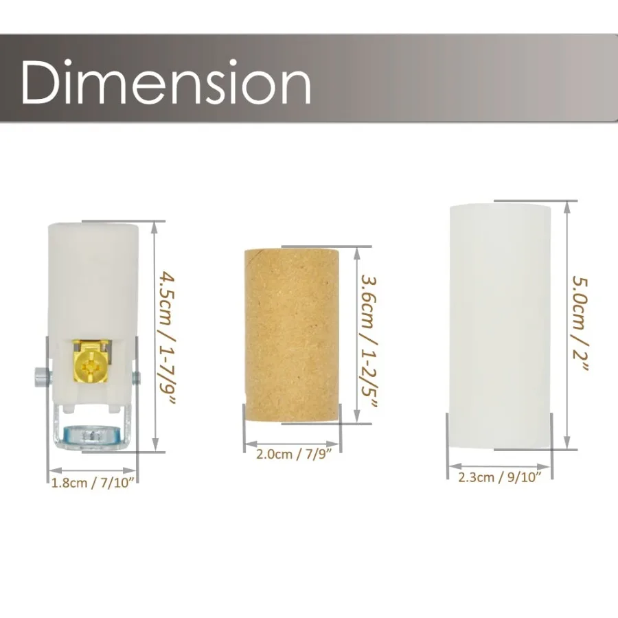 مقبس الشمعدانات السيراميكي E12 مع دعامة تثبيت الأنابيب لإعداد الإضاءة الأنيقة المتوافقة مع مصابيح قاعدة الشمعدانات