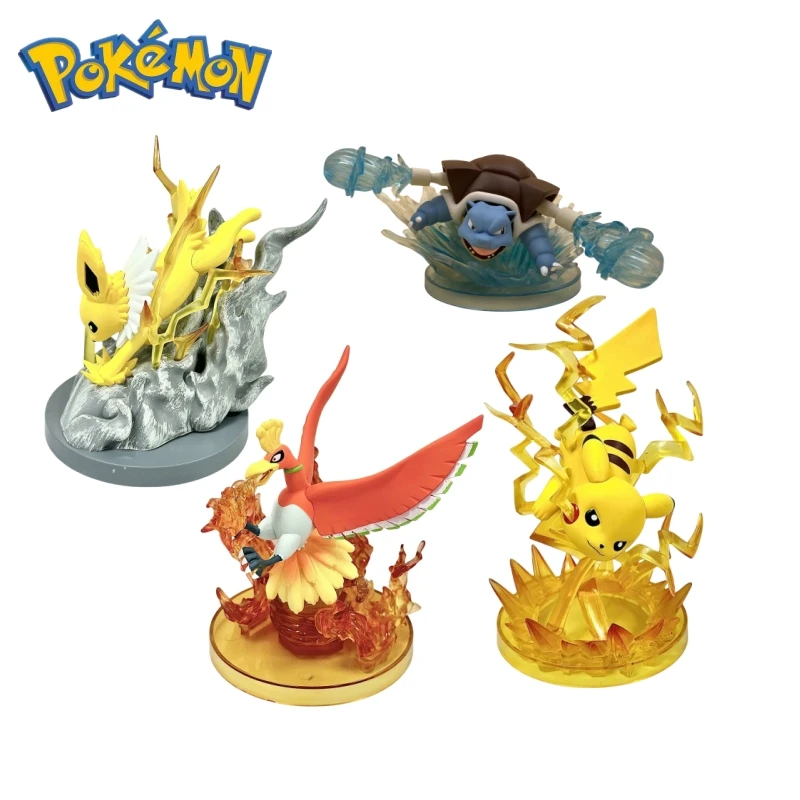 

10-17cm Pokemon Figure Pikachu Ho-Oh Blastoise Action Figures Model Dolls PVC GK Collection Toys Decoration Ornament Kids Gifts