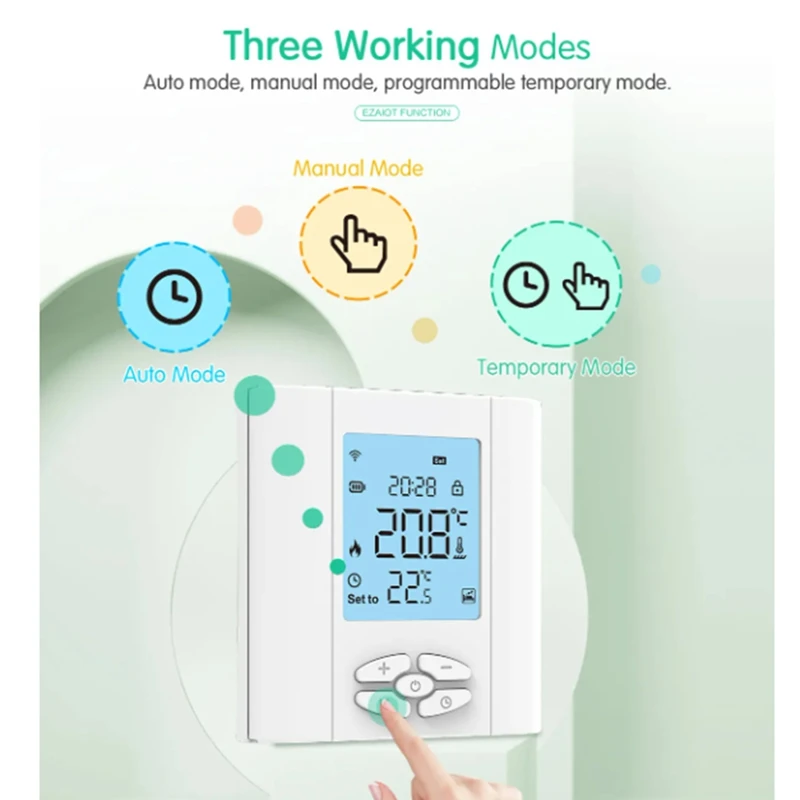 Zigbee термостат на батарейках для водяного газового котла Smart Tuya беспроводной контроллер температуры для Alexa