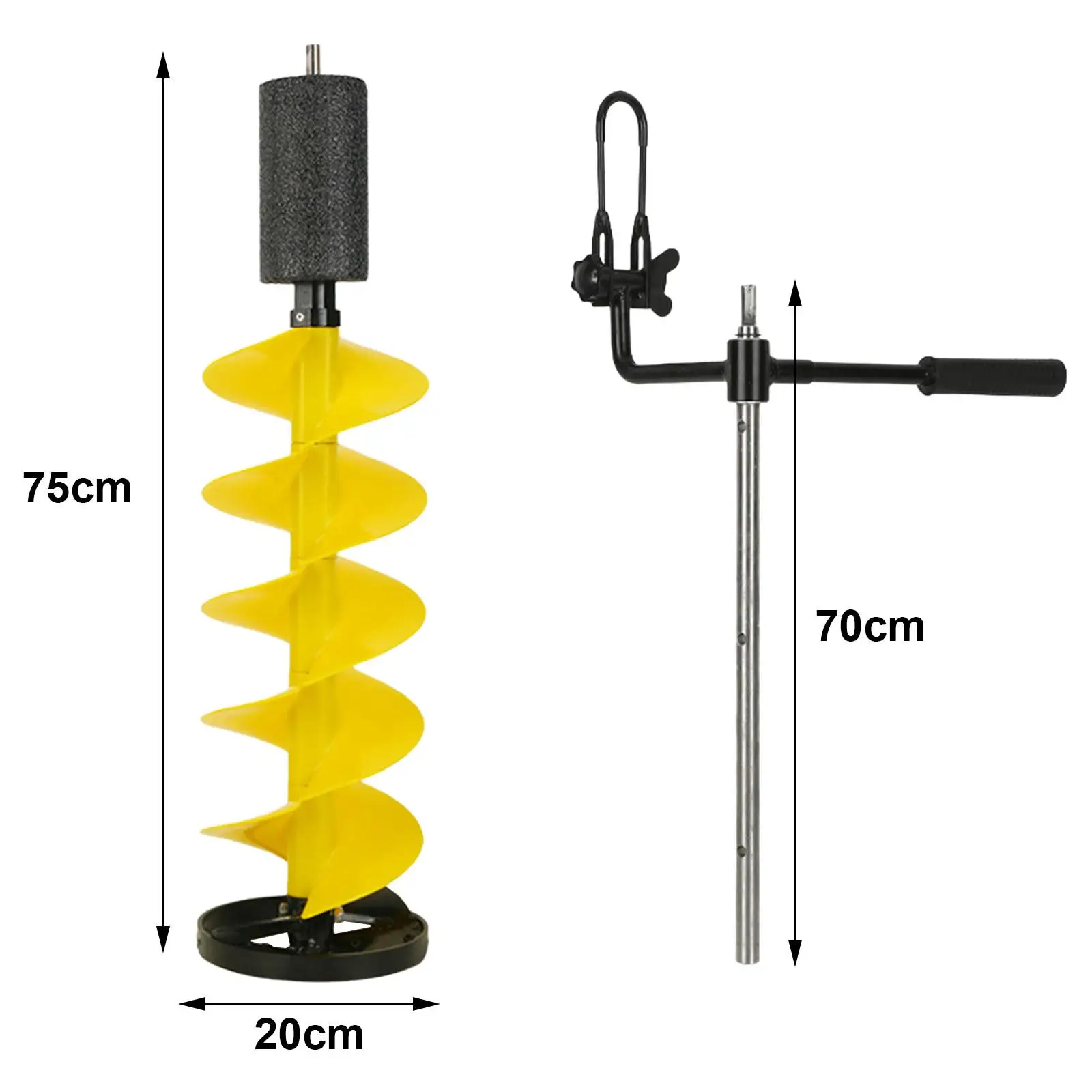 

Ice Drill Auger Winter Sports Sturdy Ice Fishing Accessories Oceans Fishing Outdoor Supplies Durable Portable Metal Ice Auger