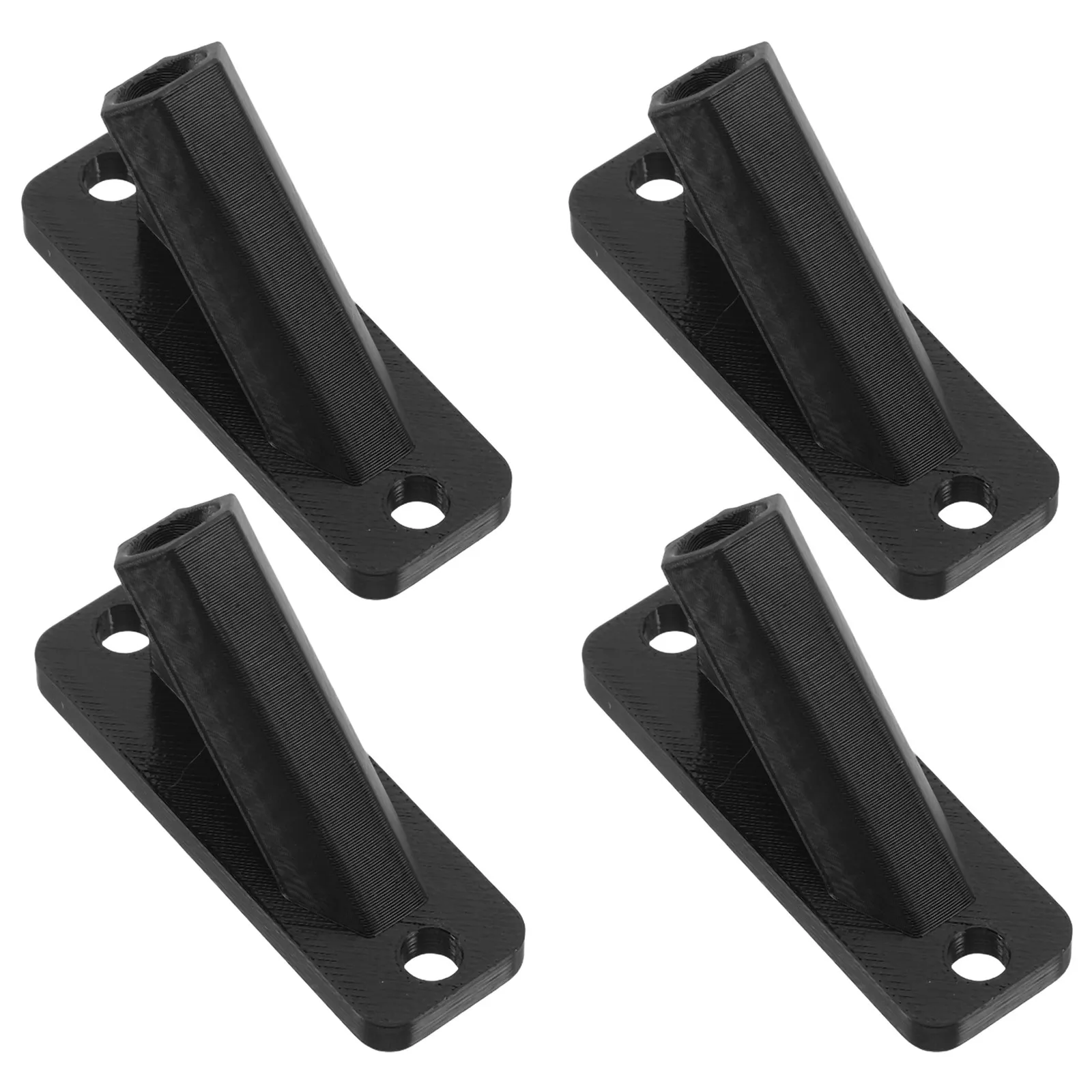 4Pcs Flag Pole Mount Bracket Wall Mounted Mini Plastic Holder Hole 0.85cm Garden Porch Display Yard Holiday Decor