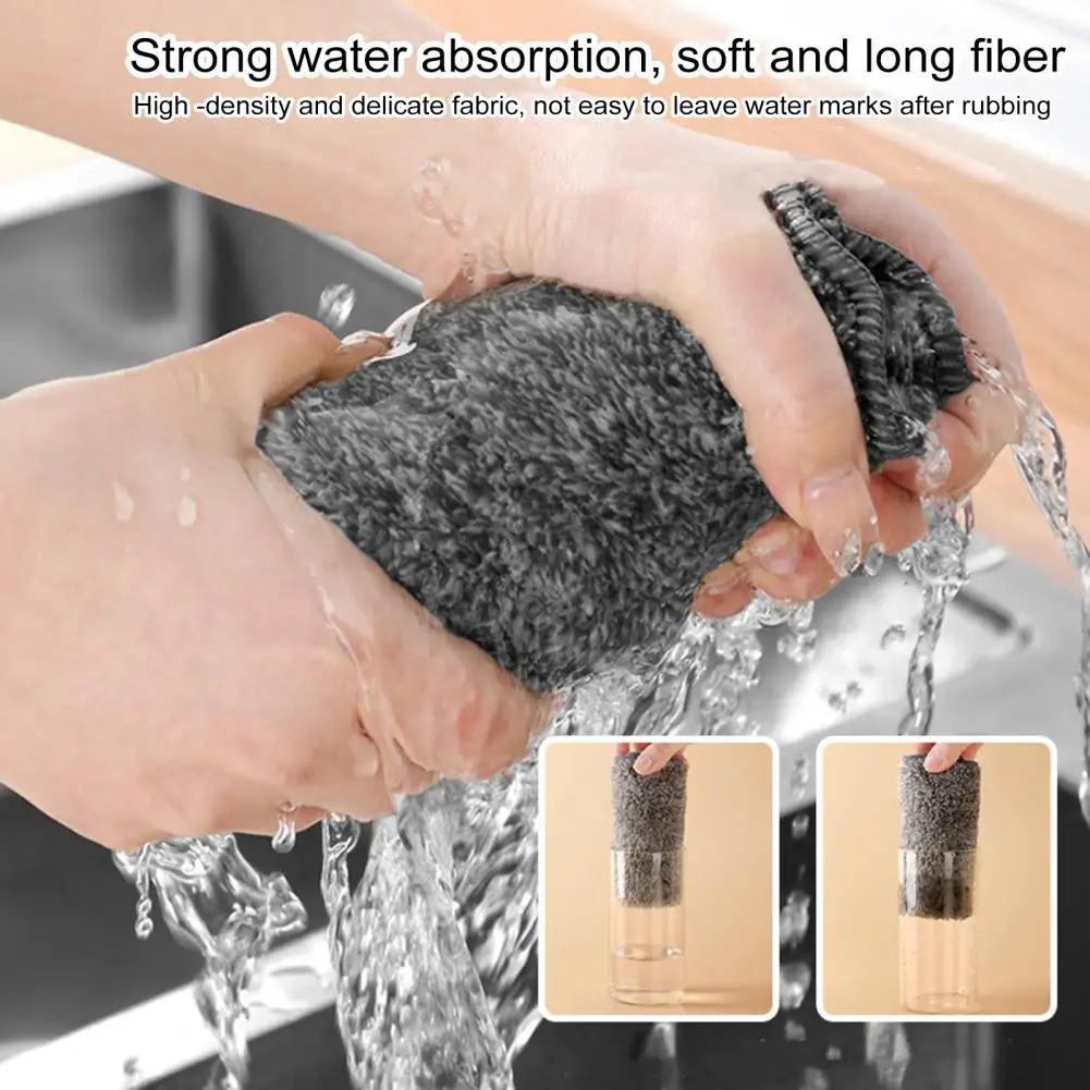 Toalla para platos de descontaminación fuerte, almohadilla resistente a olores, juego de toallas para platos altamente absorbentes con estropajo suave para fuerte