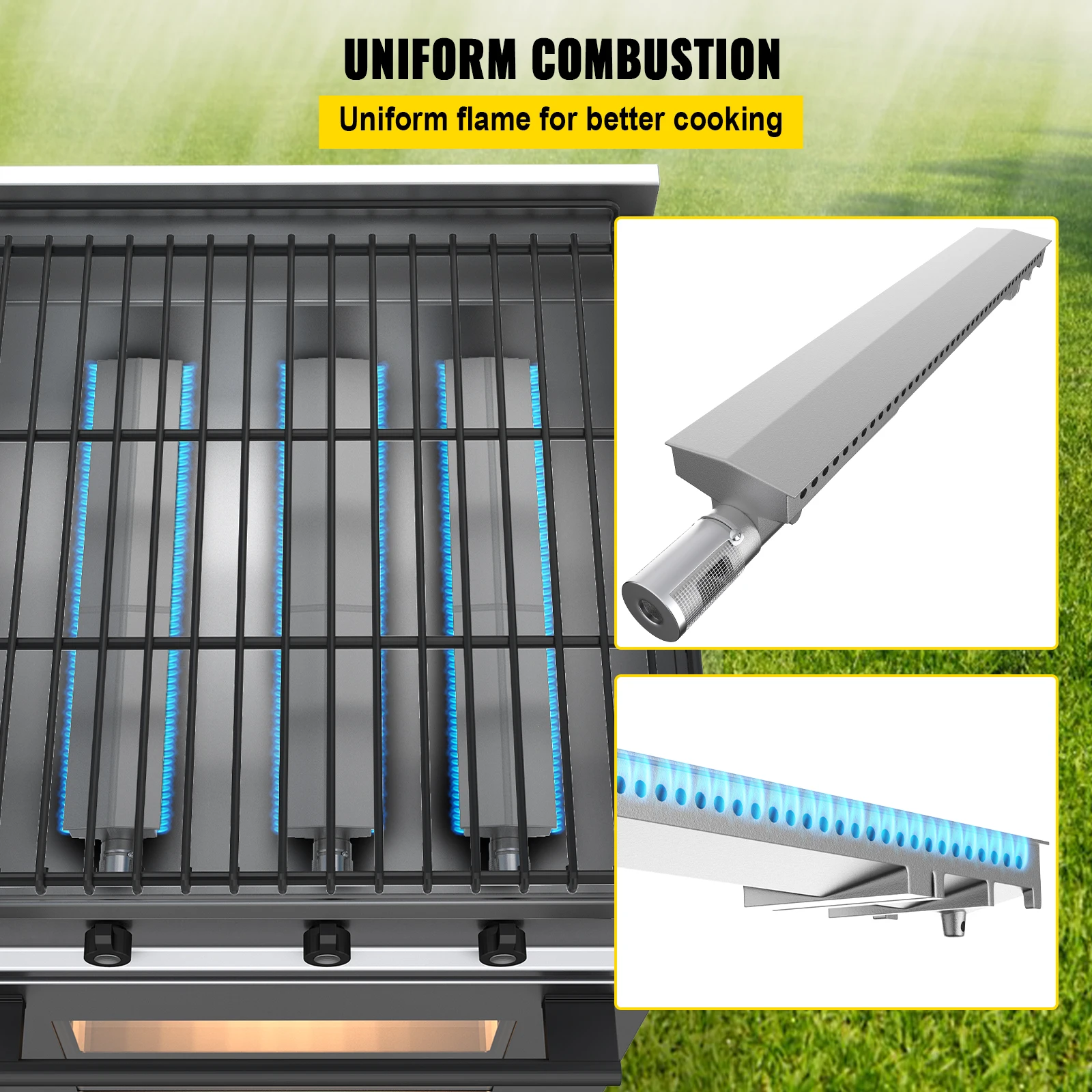 VEVOR 16.1 "palniki ze stali nierdzewnej Grill wymiana płomień Grill na zewnątrz Camping piknik gotowanie