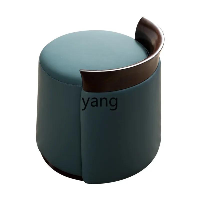 

New ebony wood dressing stool low stool modern simple solid wood shoe changing stool light luxury furniture