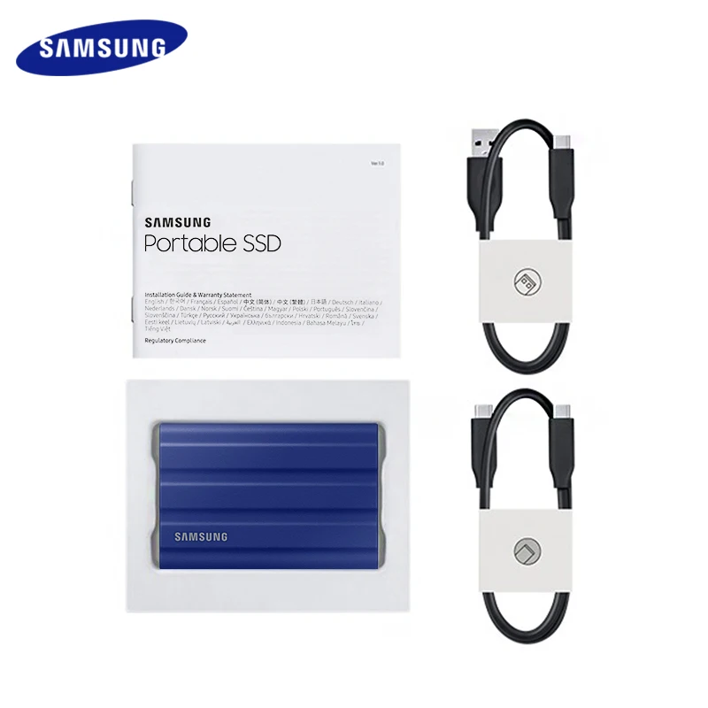 Samsung tragbare SSD T7 Shield USB 3,2 Typ-C Solid-State-Laufwerk PSSD 1TB 2TB externe Festplatte NVME-Festplatte für iPhone 15