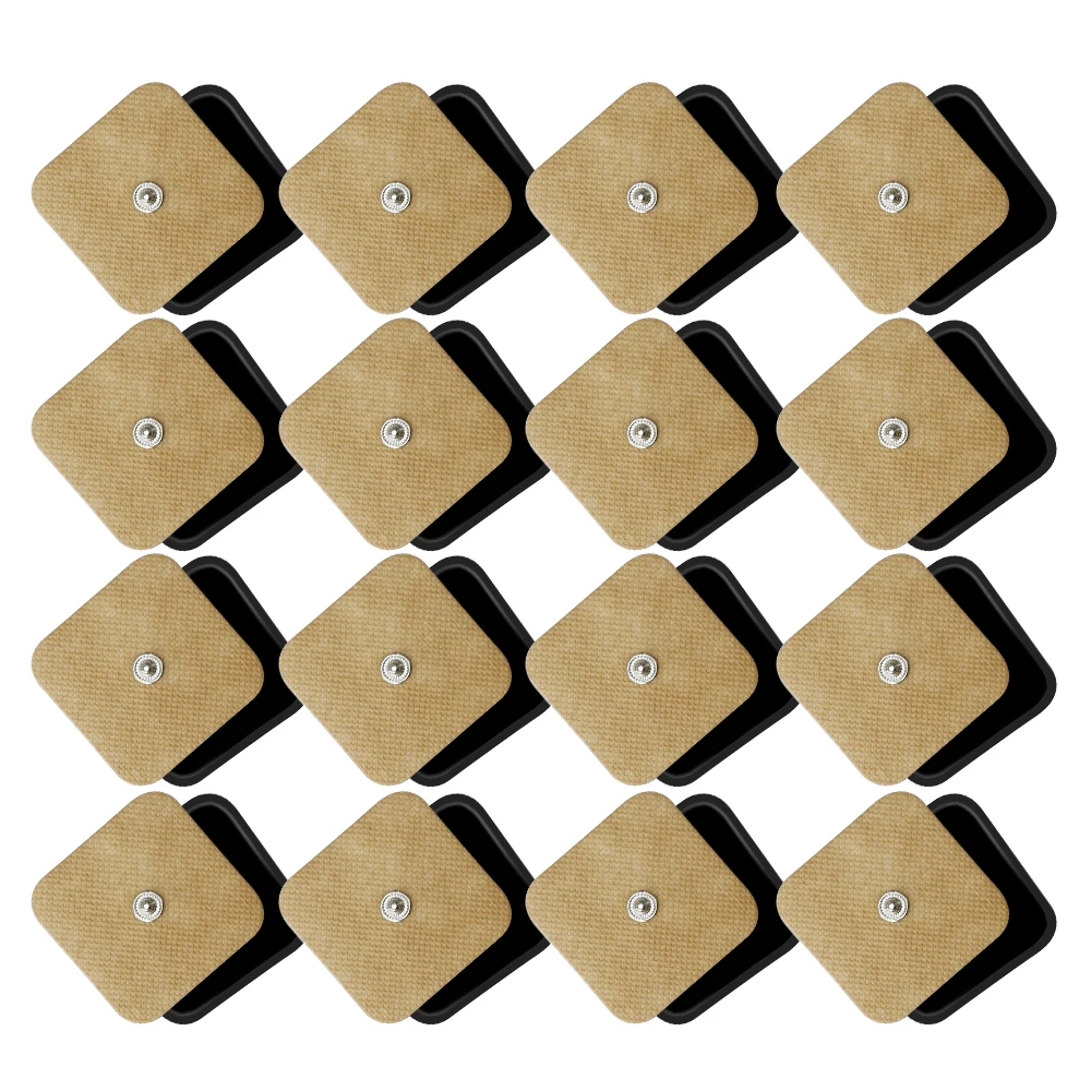 

100pcs Electrode Pads Tens Machine Reusable EMS Acupuncture Body Muscle Massager Accessories Adhesive Patch 4x4/5x5cm 3.5mm Plug