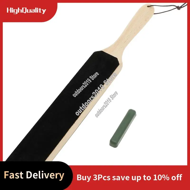 Leather Strop For Knife Sharpening Double Side Stropping Block With Ergonomic Handle For Sharpening Knives, Woodcarving-ABHG