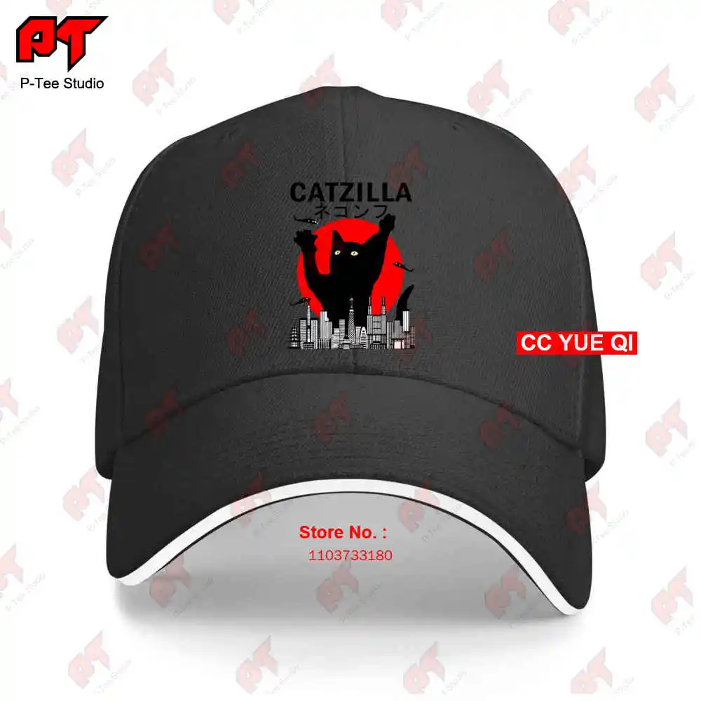 Catzilla-Casquette de Baseball avec Chat et Chaton, Casquette de Camion, Style Japonais, H6BI