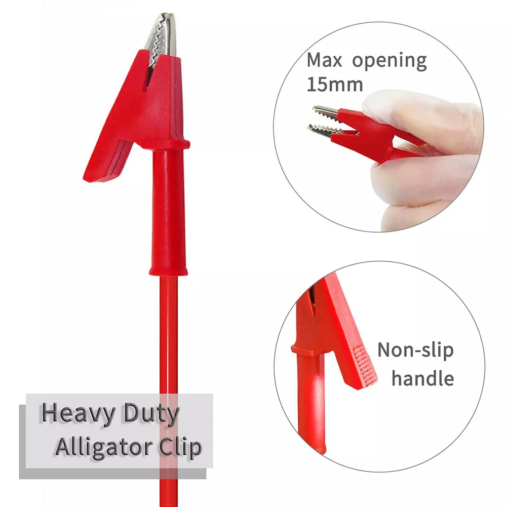 2 шт., 1000 В, 4 мм, банан-крокодил, зажим типа «крокодил», тестовые провода, разъем 1 м, кабель-тестер, зонд для мультиметра, измерительный инструмент