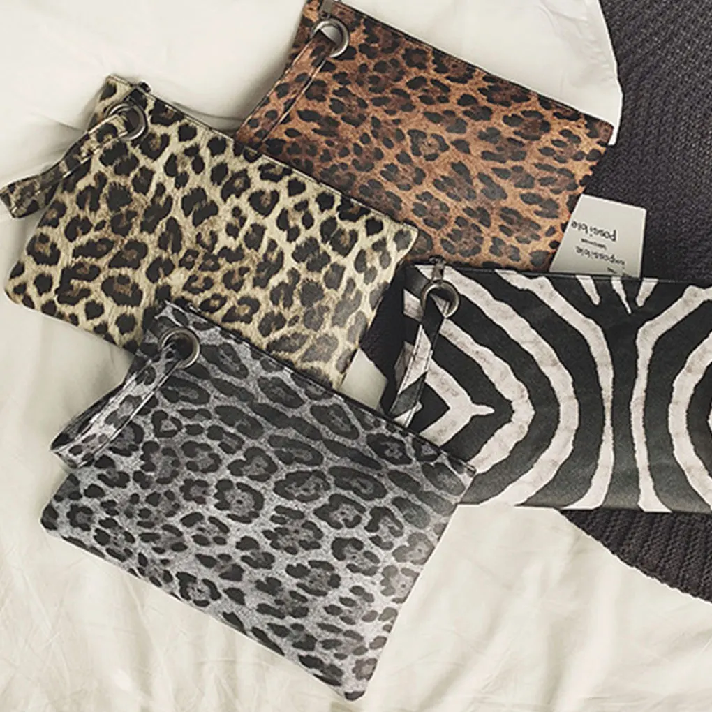 

Женская сумка в стиле ple — компактная и разноцветная сумка, женские сумки, кошелек большой вместимости, серая леопардовая сумка