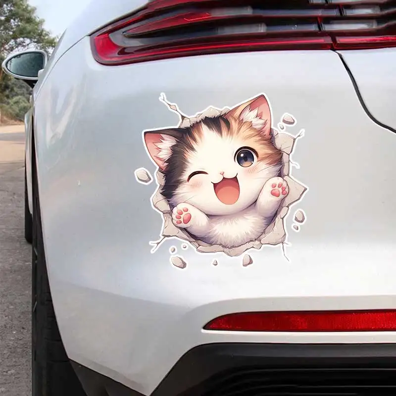 

Cute Cat Animal Car Sticker Vinyl Decal Waterproof Rear Window Motorcycle Camper Bumper Laptop Decoration SH1077