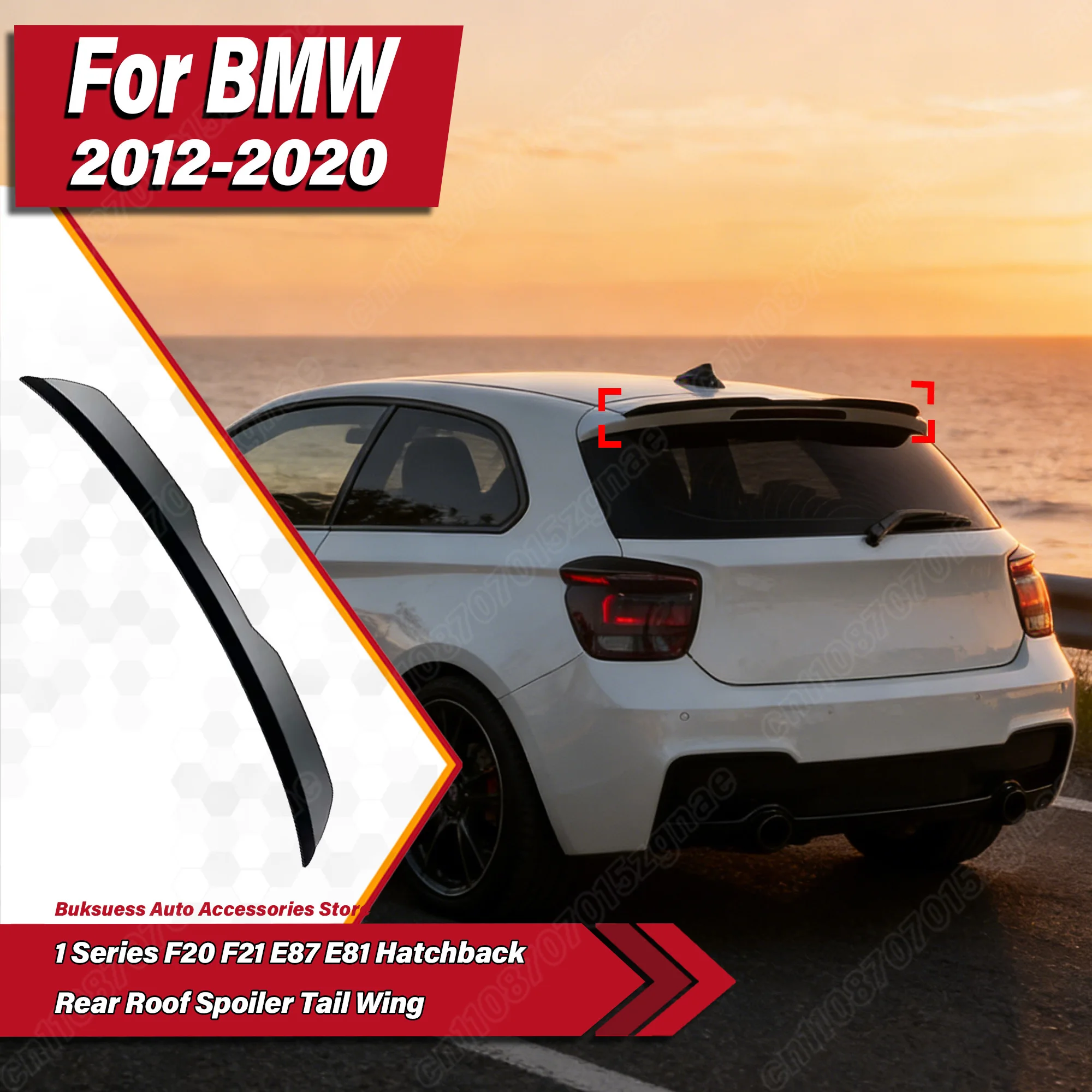 

For BMW 1 Series F20 F21 E87 E81 Hatchback 2012 2013 2014 2015 2016 2017 2018 2019 2020 Car Rear Roof Spoiler Tail Wing Body Kit
