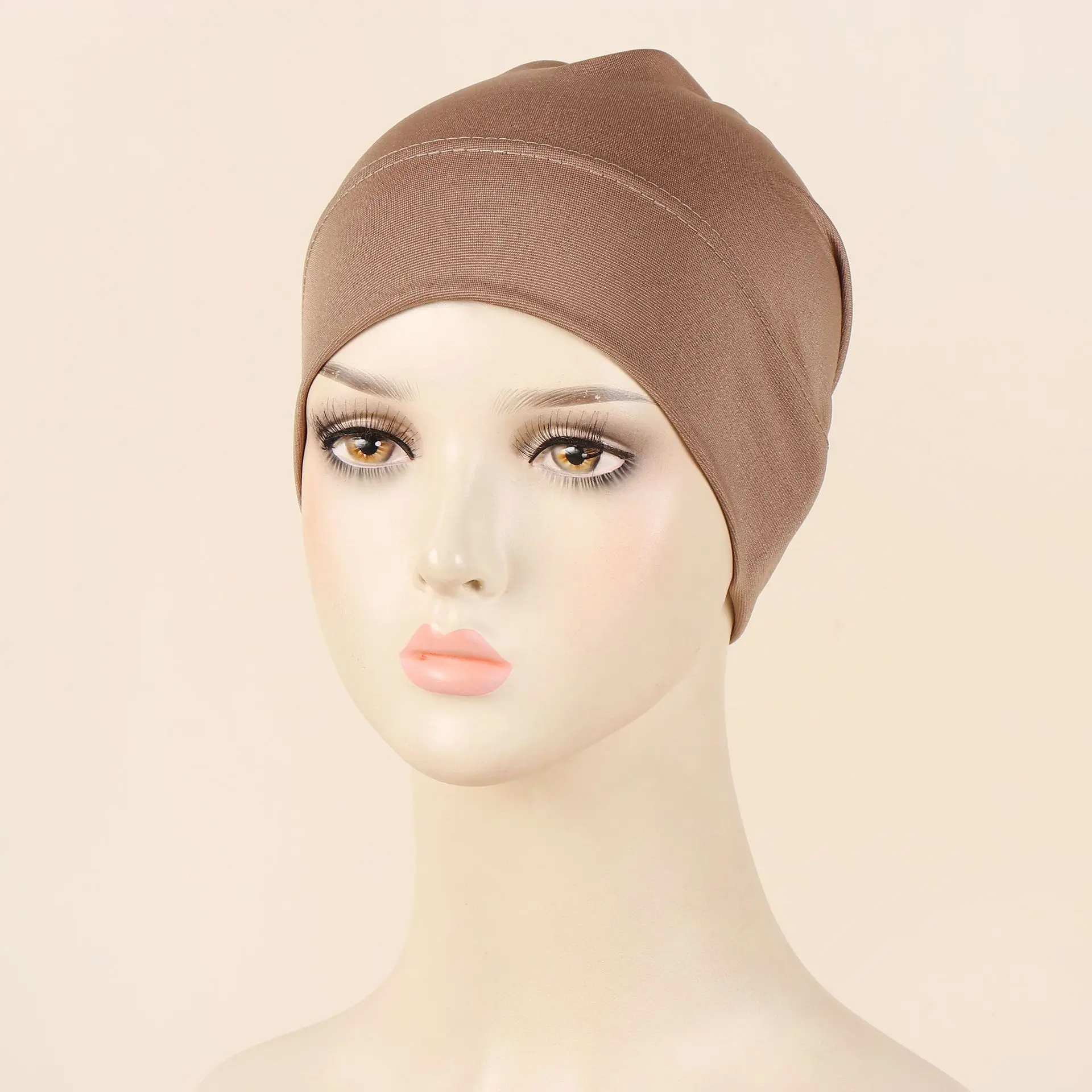 New Solid Color Inner Hat Chemo Cap Underscarf Turban Nightcap Headscarf Hair Loss Head Wrap Women Muslim Hijab Turbante Mujer