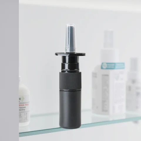 48Pcs 5Ml สีดำพลาสติกจมูกสเปรย์ขวดปั๊ม Sprayer Mist จมูกสเปรย์ขวดแบบพกพาบรรจุขวดบรรจุภัณฑ์