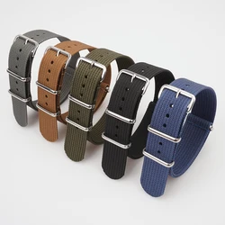 Ribbed Nylon Strap For Seiko Military Ballistic Fabric Replacement Premium Quality Nylon Watchband 18 20mm 22mm Band Accessories