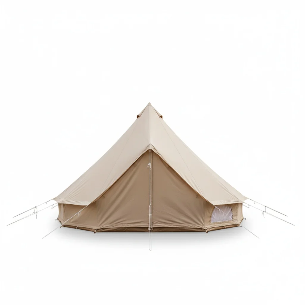 Waterproof Camping Tent, Cotton Canvas Yurt with Galvanized Steel Frame, 6 Person Family Tent, 4 Season Outdoor Camp Tent