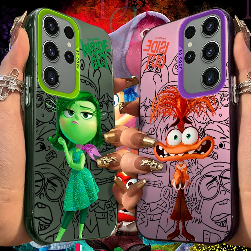 Inside Out 2 Frosted Case for Samsung Galaxy S25 S24 S23 S22 Ultra S21 Plus S20 FE A73 A72 A71 A56 A55 A54 A53 A52 Acrylic Cover