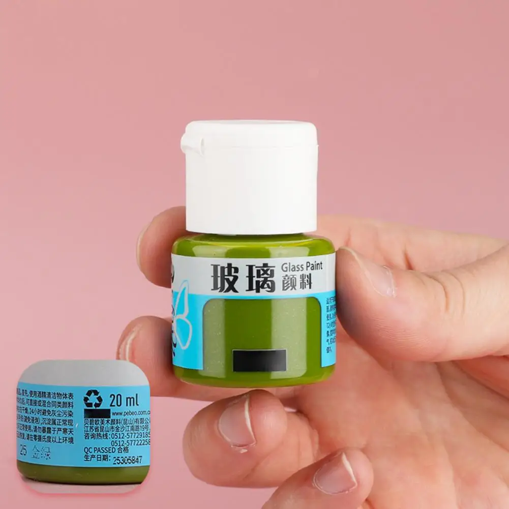 와인 병용 반응 유리 안료, 진동 유리 컬러 페인트, 세라믹 전구, 안전한 건강 안료, 20ml 유리 페인트