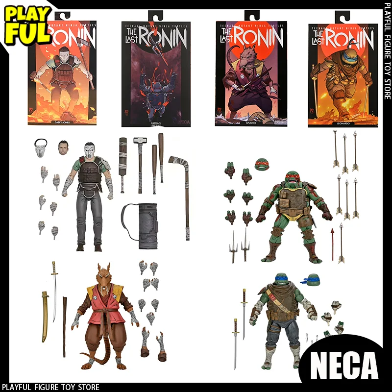 New Neca Ninja Turtles The Last Ronin Series Anime Figure Casey Jones Raphael Splinter Leonardo Action Figure Doll Toy Kids Gift