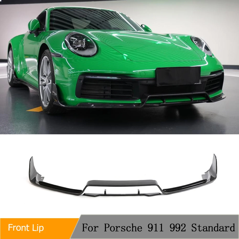 

Dry Carbon Fiber Car Front Bumper Lip Spoiler Body Kits For Porsche 911 992 Standard 2019-2023 Car Front Chin Lip Protection