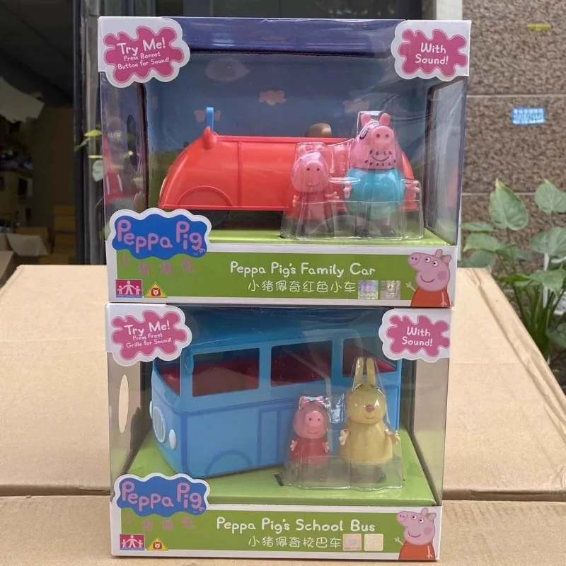 

Игрушечный школьный автобус «Свинка Пеппа», красный спортивный автомобиль, игровой набор для девочек и мальчиков