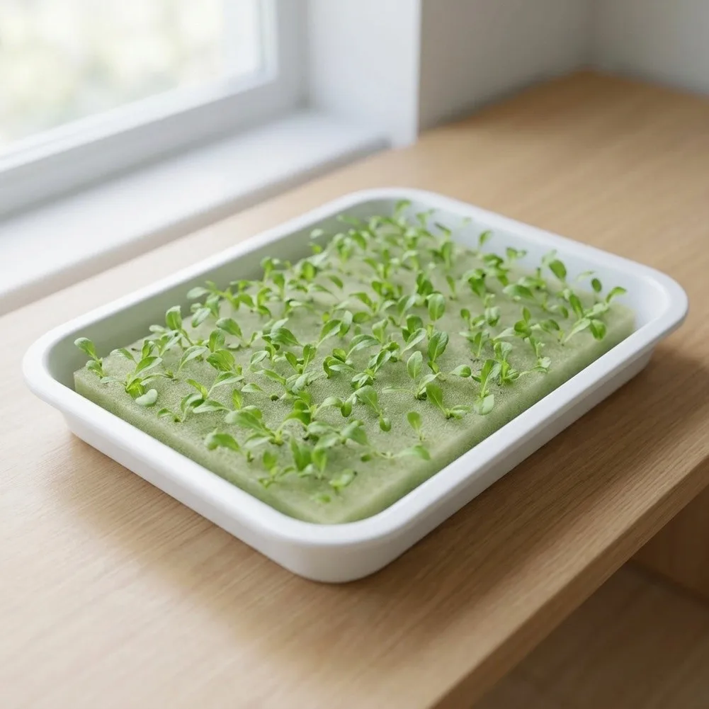 Grow Sponges for Hydroponics 6pcs with 100 Pre-Cut Cubes per Sponge and Center Holes for Cloning and Propagation