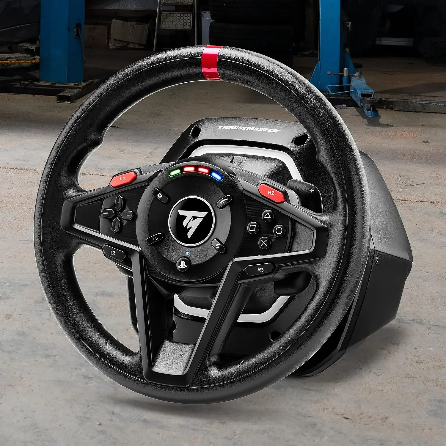 T128P, Force Feedback USB Racing Wheel with Magnetic Pedals & TH8S Shifter Add-On, 8-Gear Shifter (PS5, PS4, PC)