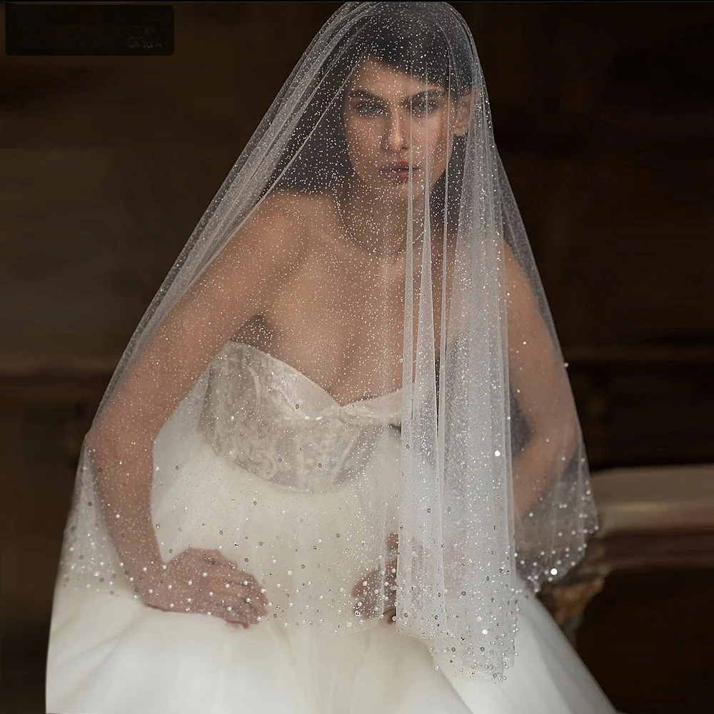 

Сверкающее звездное небо, сетчатая вуаль для невесты, реквизит для знаменитостей, свадебный головной убор с жемчугом